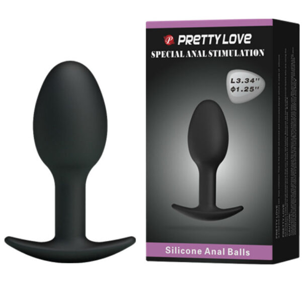 Imagen del artículo erótico PRETTY LOVE - PLUG ANAL SILICONA 6.5 CM NEGRO de PRETTY LOVE BOTTOM en la sección JUGUETES BIENESTAR |Anal|Plugs Anales de Millenial Sexshop.