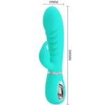 PRETTY LOVE - PRESCOTT VIBRADOR PUNTO G MULTIFUNCIÓN VERDE AGUA - Imagen 5