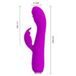 PRETTY LOVE - RACHEL VIBRADOR RECARGABLE CON ONDAS ESTIMULADORAS MORADO - Imagen 7