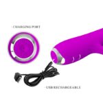 PRETTY LOVE - RACHEL VIBRADOR RECARGABLE CON ONDAS ESTIMULADORAS MORADO - Imagen 8