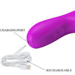 PRETTY LOVE - REESE VIBRADOR CON ROTACIÓN MORADO - Imagen 9