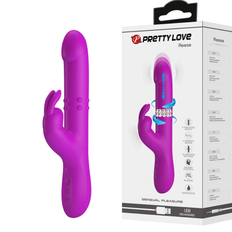 PRETTY LOVE - REESE VIBRADOR CON ROTACIÓN MORADO-MillenialSexshop-PRETTY LOVE Imagen del artículo erótico PRETTY LOVE - REESE VIBRADOR CON ROTACIÓN MORADO de PRETTY LOVE en la sección JUGUETES BIENESTAR |Vibradores|Rotadores y vibradores de Millenial Sexshop.