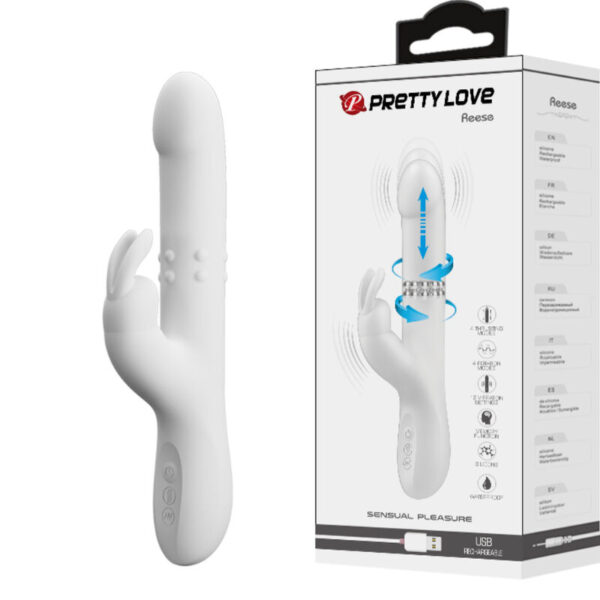 Imagen del artículo erótico PRETTY LOVE - REESE VIBRADOR CON ROTACIÓN PLATEADO de PRETTY LOVE en la sección JUGUETES BIENESTAR |Vibradores|Rotadores y vibradores de Millenial Sexshop.