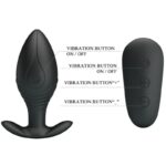 PRETTY LOVE - REGINA PLUG ANAL VIBRADOR RECARGABLE NEGRO - Imagen 9