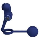 PRETTY LOVE - REMINGTON DOBLE ANILLO VIBRADOR CON PLUG AZUL - Imagen 2