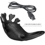 PRETTY LOVE - RUBEN ANILLO VIBRADOR 7 VIBRACIONES SILICONA NEGRO - Imagen 8