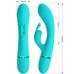 PRETTY LOVE - SCOCCO VIBRADOR RABBIT TURQUESA - Imagen 7
