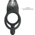 PRETTY LOVE - SETH DOBLE ANILLO VIBRADOR RABBIT 7 VIBRACIONES NEGRO - Imagen 7
