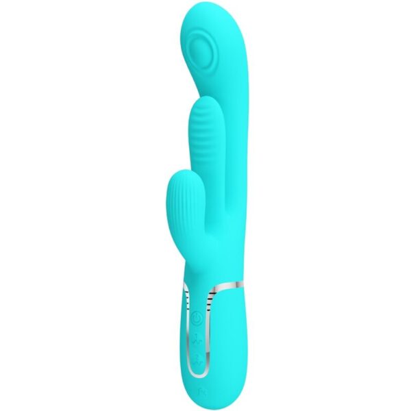 Imagen del artículo erótico PRETTY LOVE - SHANIA TRIPLE VIBRADOR RABBIT MULTIFUNCIÓN 3 EN 1 de PRETTY LOVE en la sección JUGUETES BIENESTAR |Vibradores|Vibradores Rabbit de Millenial Sexshop.