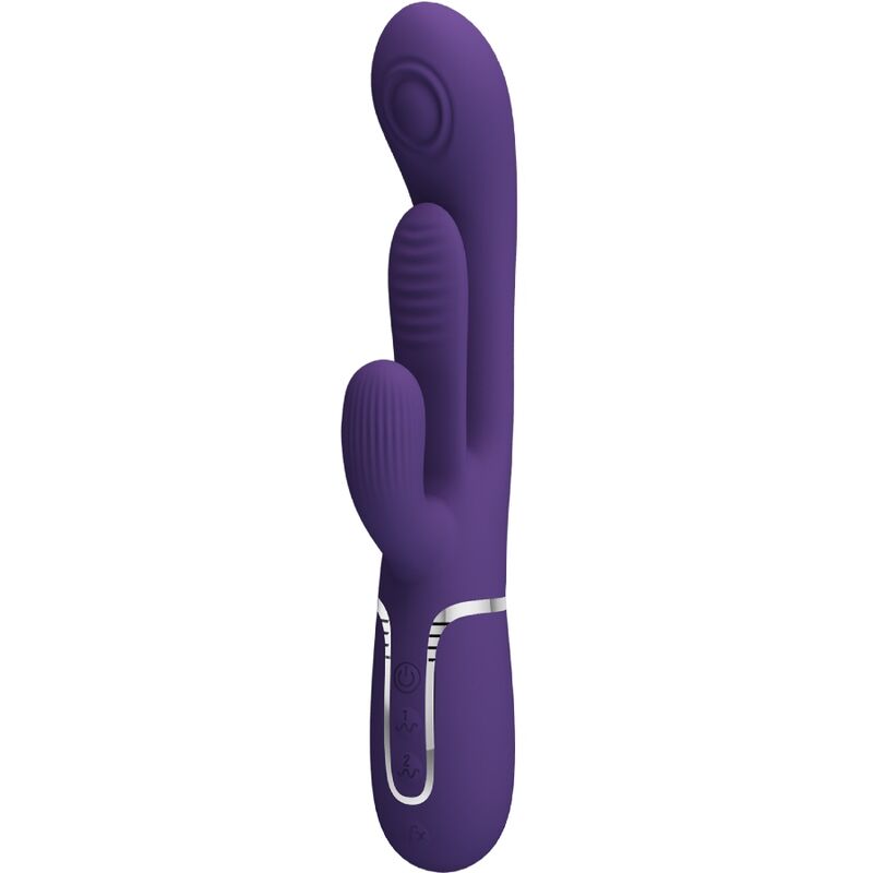 Imagen del artículo erótico PRETTY LOVE - SHANIA TRIPLE VIBRADOR RABBIT MULTIFUNCIÓN MORADO de PRETTY LOVE en la sección JUGUETES BIENESTAR |Vibradores|Vibradores Rabbit de Millenial Sexshop.