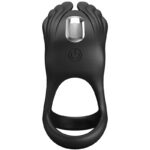 PRETTY LOVE - SILAS ANILLO VIBRADOR 7 VIBRACIONES SILICONA NEGRO - Imagen 4