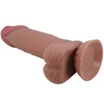 PRETTY LOVE - SLIDING SKIN SERIES DILDO REALÍSTICO CON VENTOSA PIEL DESLIZANTE MORENO 19.4 CM - Imagen 4