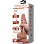 PRETTY LOVE - SLIDING SKIN SERIES DILDO REALÍSTICO CON VENTOSA PIEL DESLIZANTE MORENO 19.4 CM - Imagen 7