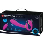 PRETTY LOVE - THUNDERBIRD VIBRADOR DOBLE STRAP-ON CONTROL REMOTO MORADO - Imagen 7