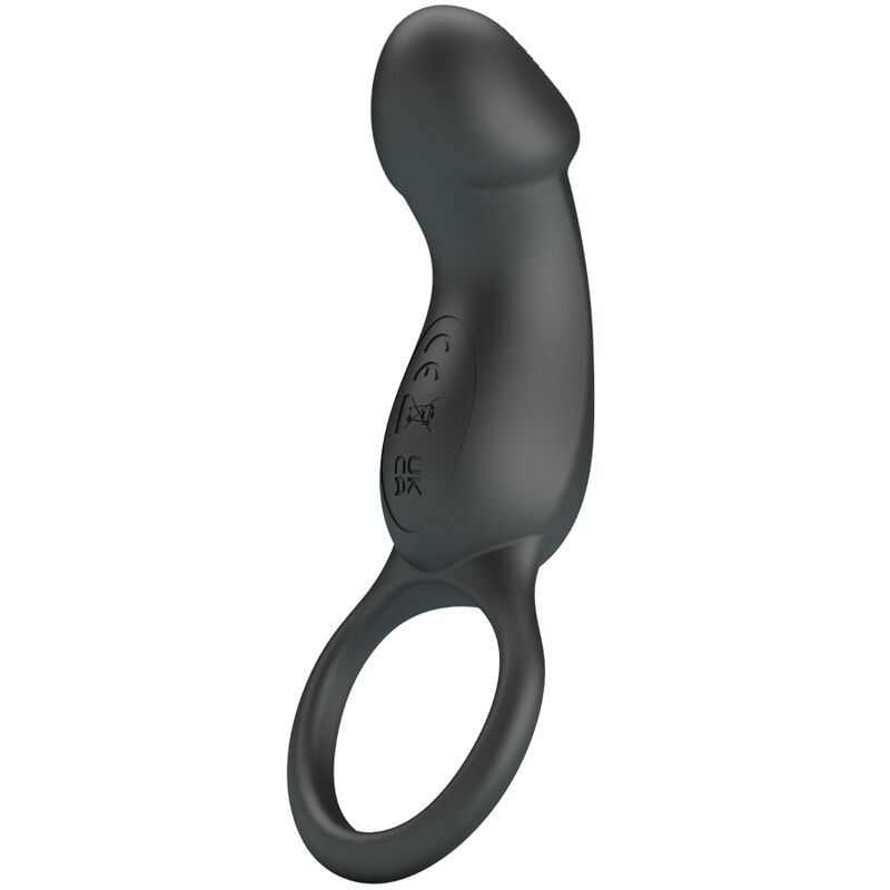 Imagen del artículo erótico PRETTY LOVE - TRAE ANILLO VIBRADOR CON ESTIMULADOR NEGRO de PRETTY LOVE MALE en la sección JUGUETES BIENESTAR |Juguetes para Hombres|Accesorios para el pene|Anillos Pene|Anillos con Vibración de Millenial Sexshop.