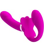PRETTY LOVE - VALERIE VIBRADOR DOBLE STRAP-ON 12 VIBRACIONES MORADO - Imagen 2
