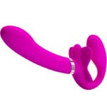 Imagen del artículo erótico PRETTY LOVE - VALERIE VIBRADOR DOBLE STRAP-ON 12 VIBRACIONES MORADO de PRETTY LOVE en la sección JUGUETES BIENESTAR |Vibradores|Vibradores Clasicos anales o vaginales de Millenial Sexshop.