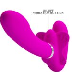 PRETTY LOVE - VALERIE VIBRADOR DOBLE STRAP-ON 12 VIBRACIONES MORADO - Imagen 6