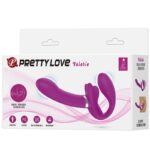 PRETTY LOVE - VALERIE VIBRADOR DOBLE STRAP-ON 12 VIBRACIONES MORADO - Imagen 7