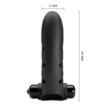 PRETTY LOVE - VANCE FUNDA DEDO VIBRADOR CONEJO NEGRO - Imagen 7