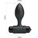 PRETTY LOVE - VIBRA BUTT PLUG ANAL 10 VIBRACIONES NEGRO - Imagen 7