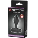 PRETTY LOVE - VIBRA BUTT PLUG ANAL 10 VIBRACIONES NEGRO - Imagen 8