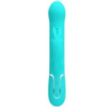 PRETTY LOVE - VIBRADOR COALE RABBIT PERLAS VERDE AGUA - Imagen 2