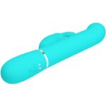 PRETTY LOVE - VIBRADOR COALE RABBIT PERLAS VERDE AGUA - Imagen 5