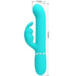 PRETTY LOVE - VIBRADOR COALE RABBIT PERLAS VERDE AGUA - Imagen 7