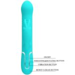 PRETTY LOVE - VIBRADOR COALE RABBIT PERLAS VERDE AGUA - Imagen 8