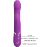 PRETTY LOVE - VIBRADOR & ESTIMULADOR MULTIFUNCIÓN 4 EN 1 MORADO - Imagen 4