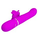 PRETTY LOVE - VIBRADOR RABBIT MULTIFUNCIÓN 4 EN 1 MARIPOSA FUCSIA - Imagen 4