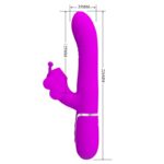 PRETTY LOVE - VIBRADOR RABBIT MULTIFUNCIÓN 4 EN 1 MARIPOSA FUCSIA - Imagen 7