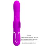 PRETTY LOVE - VIBRADOR RABBIT MULTIFUNCIÓN 4 EN 1 MARIPOSA FUCSIA - Imagen 8