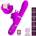 PRETTY LOVE - VIBRADOR RABBIT MULTIFUNCIÓN 4 EN 1 MARIPOSA FUCSIA - Imagen 10