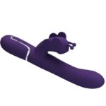 PRETTY LOVE - VIBRADOR RABBIT MULTIFUNCIÓN 4 EN 1 MARIPOSA MORADO - Imagen 5
