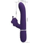 PRETTY LOVE - VIBRADOR RABBIT MULTIFUNCIÓN 4 EN 1 MARIPOSA MORADO - Imagen 7
