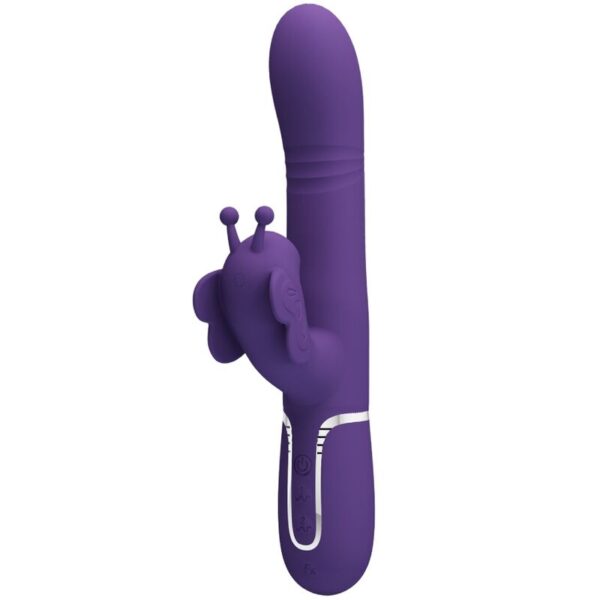 Imagen del artículo erótico PRETTY LOVE - VIBRADOR RABBIT MULTIFUNCIÓN 4 EN 1 MARIPOSA MORADO de PRETTY LOVE FLIRTATION en la sección JUGUETES BIENESTAR |Vibradores|Vibradores Rabbit de Millenial Sexshop.
