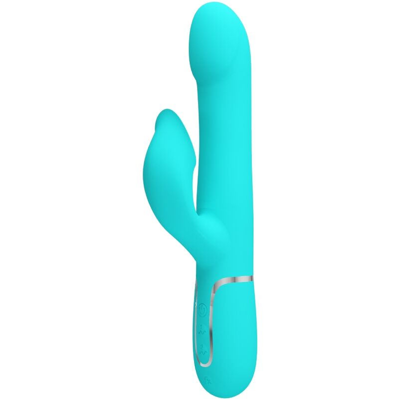 Imagen del artículo erótico PRETTY LOVE - VIBRADOR RABBIT PERLAS VERDE AGUA de PRETTY LOVE FLIRTATION en la sección JUGUETES BIENESTAR |Vibradores|Vibradores Rabbit de Millenial Sexshop.