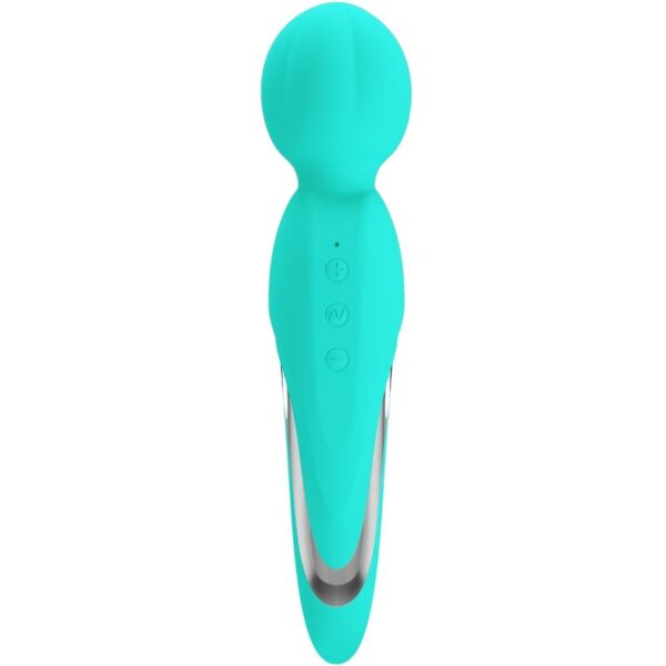 Imagen del artículo erótico PRETTY LOVE - WALTER VIBRADOR WAND VERDE AGUA de PRETTY LOVE FLIRTATION en la sección JUGUETES BIENESTAR |Juguetes para Mujeres|Estimuladores|Masajeadores de Millenial Sexshop.