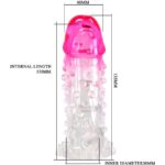 PRETTY LOVE - WILFORD FUNDA REALÍSTICA ALARGADORA CON RELIEVE PARA PENE ROSA - Imagen 5