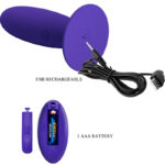 PRETTY LOVE - YOUTH PLUG ANAL VIBRADOR CONTROL REMOTO VIOLETA - Imagen 5