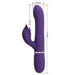 PRETTY LOVE - ZALIN VIBRADOR RABBIT PERLAS 4 EN 1 MORADO - Imagen 8