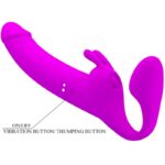 PRETTY LOVE - ZANINI DILDO STRAP-ON SIN ARNÉS 10 VIBRACIONES MORADO - Imagen 6