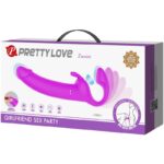 PRETTY LOVE - ZANINI DILDO STRAP-ON SIN ARNÉS 10 VIBRACIONES MORADO - Imagen 9