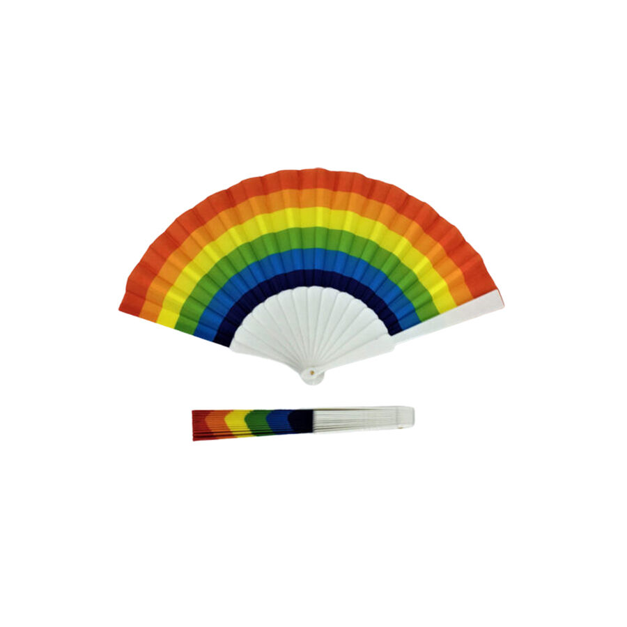 PRIDE - ABANICO MADERA BANDERA ARCOÍRIS-MillenialSexshop-PRIDE Imagen del artículo erótico PRIDE - ABANICO MADERA BANDERA ARCOÍRIS de PRIDE en la sección ARTÍCULOS VARIOS|Articulos divertidos|Complementos de Millenial Sexshop.