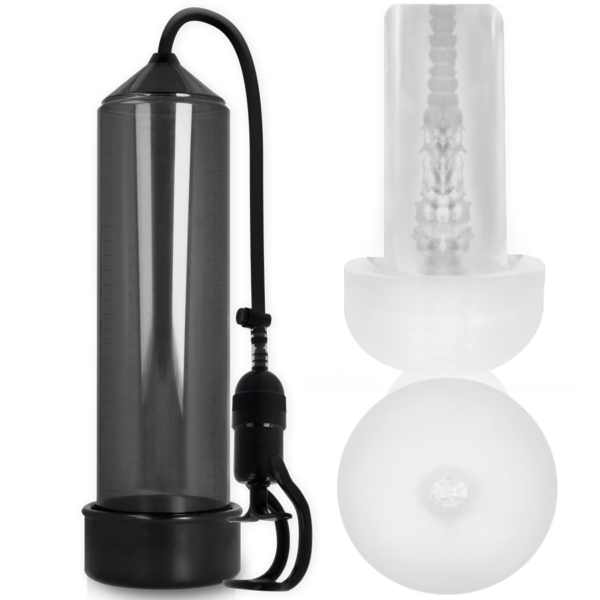 Imagen del artículo erótico PUMP ADDICTED - BOMBA ERECCIÓN RX5 BLACK CON MASTURBADOR de PUMP ADDICTED en la sección JUGUETES BIENESTAR |Juguetes para Hombres|Accesorios para el pene|Bomba Alargadora Pene de Millenial Sexshop.
