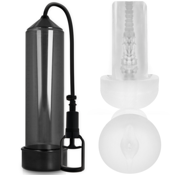 Imagen del artículo erótico PUMP ADDICTED - BOMBA ERECCIÓN RX7 NEGRO CON MASTURBADOR de PUMP ADDICTED en la sección JUGUETES BIENESTAR |Juguetes para Hombres|Accesorios para el pene|Bomba Alargadora Pene de Millenial Sexshop.