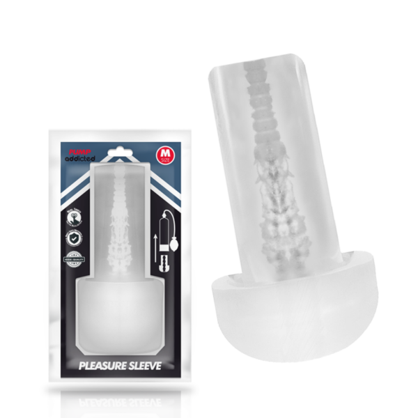 Imagen del artículo erótico PUMP ADDICTED - PLEASURE SLEEVE SERIE MANUAL de PUMP ADDICTED en la sección JUGUETES BIENESTAR |Juguetes para Hombres|Accesorios para el pene|Bomba Alargadora Pene de Millenial Sexshop.