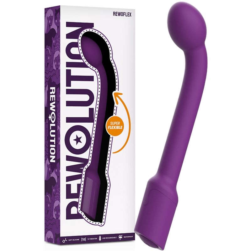 Imagen del artículo erótico REWOLUTION - REWOFLEX VIBRADOR ESTIMULADOR PUNTO G FLEXIBLE de REWOLUTION en la sección JUGUETES BIENESTAR |Vibradores|Vibradores Punto G de Millenial Sexshop.